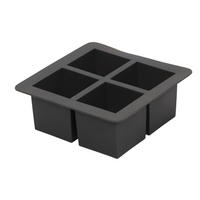 EISWÜRFELFORMER große Würfel XL für Whisky 16/16/6 cm - Anthrazit, Kunststoff (16/6/16cm) - Excellent Houseware