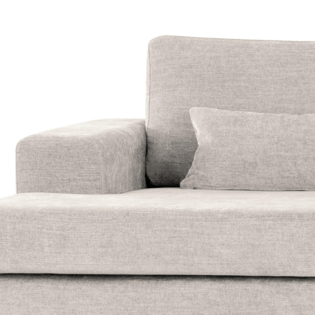 ECKSOFA mit Longchair - Eichefarben/Grau, Eichenholz/Textil (281/153cm) - home24