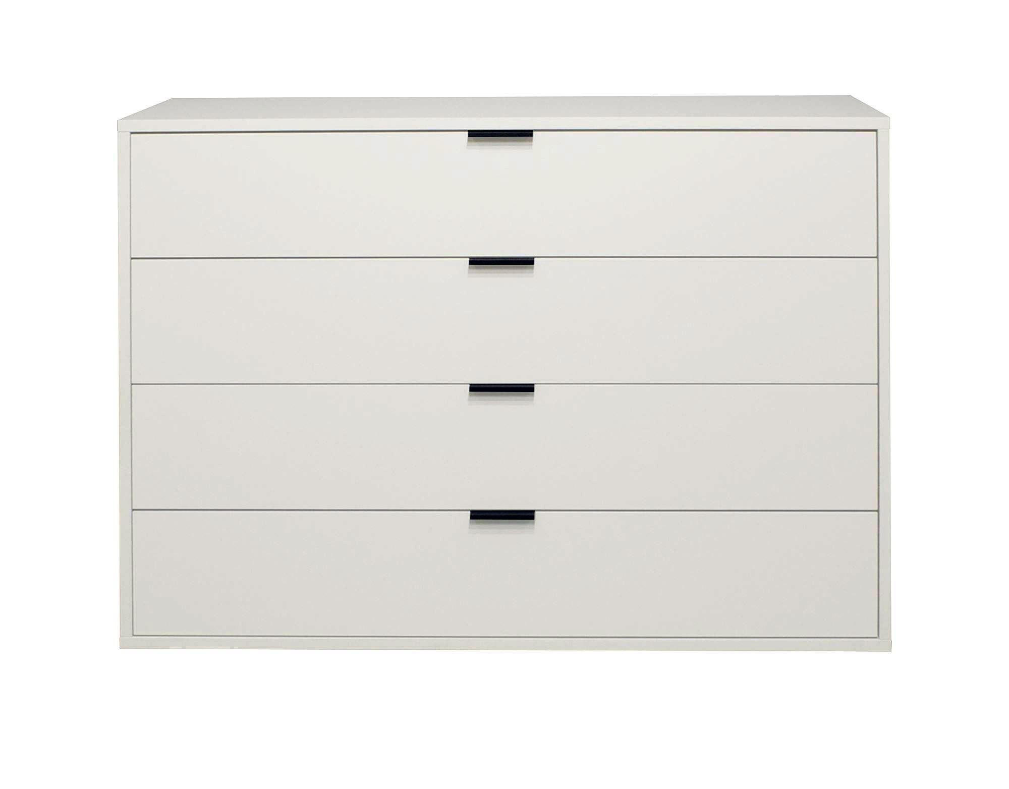 KOMMODE Erna 119x45x87 Kreidegrau matt Lack - Hellgrau, Holzwerkstoff (119/87/45cm) - 58aufmkessel