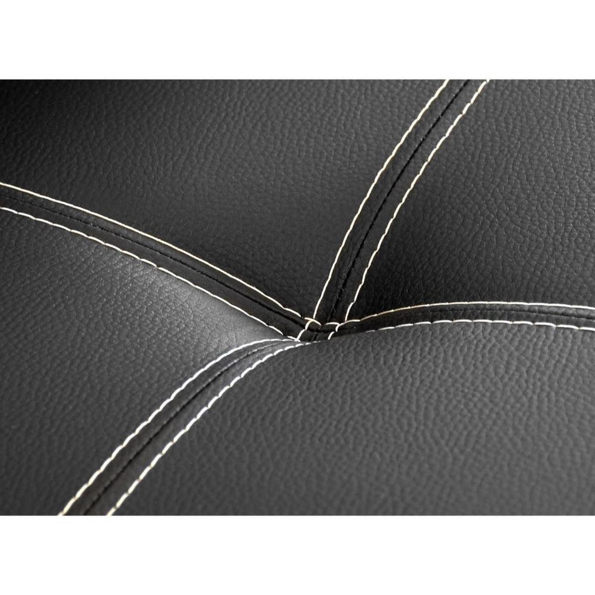 SOFA 2-SITZER Omega schwarz - Chromfarben/Schwarz, Leder/Metall (185/88/98cm) - Beautysofa