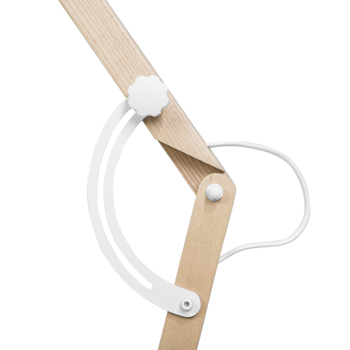 STEHLAMPE Hetton 35/35/175 cm - Weiß, Holz (35/35/175cm) - Beliani