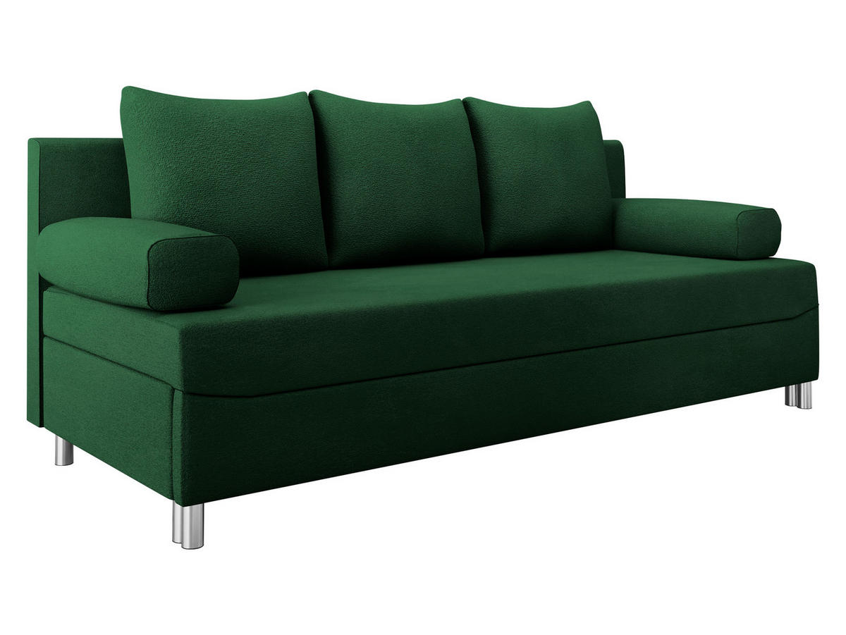 SCHLAFSOFA Dover - Chromfarben/Grün, Holz/Kunststoff (192/86/80cm) - MIRJAN24