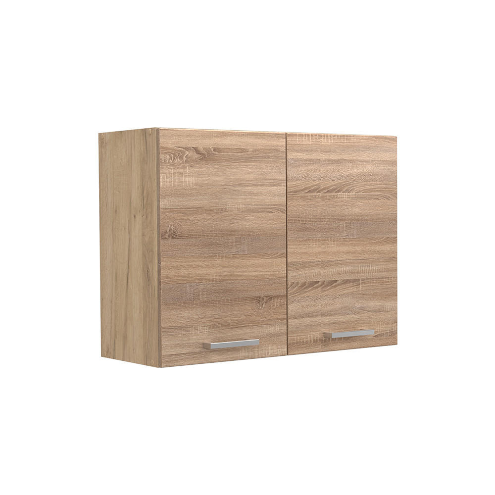 KÜCHENGLASSCHRANK R-Line, Sonoma/Goldkraft Eiche, 80 cm - Eichefarben/Sonoma Eiche, Holzwerkstoff (80/60/31cm) - Vicco