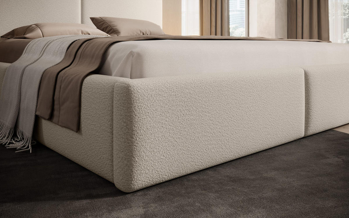 POLSTERBETT Toreira Slim 140x200 cm Beige - Beige, Holz/Textil (140/200cm) - Fedve