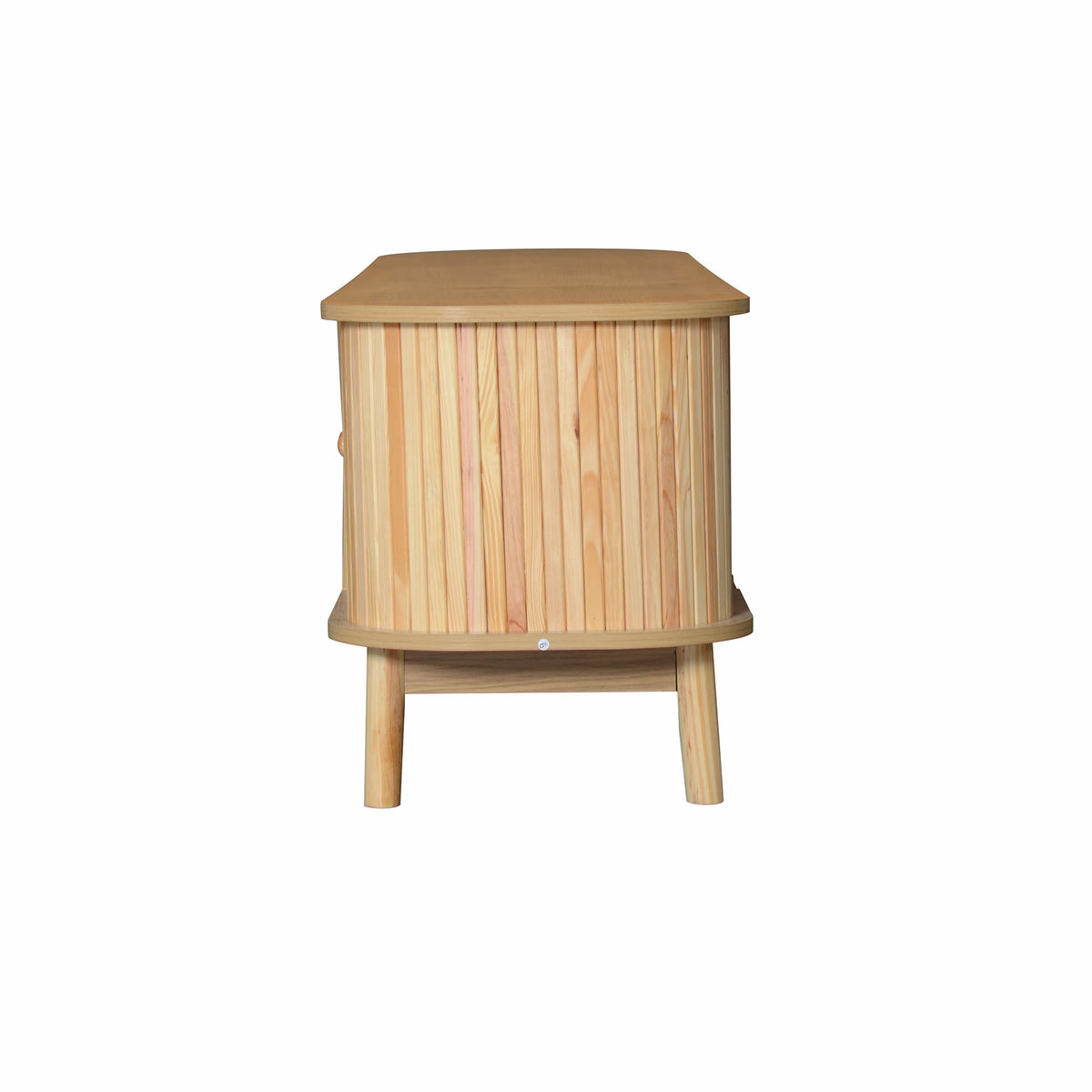 TV-SCHRANK Holz Rattan Türen Schubladen Landhaus modern - Naturfarben, Holzwerkstoff (39.5/46/170cm) - FLIEKS