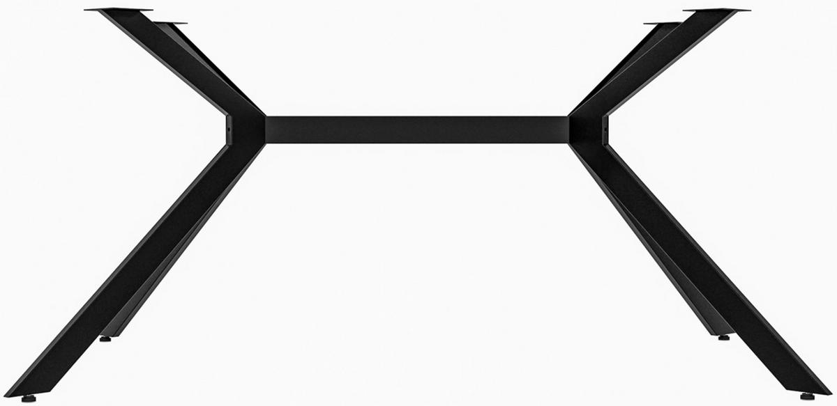 TISCHBEIN eckig 135/73/72 cm Metall schwarz - Schwarz, Metall (135/72/73cm) - CLP