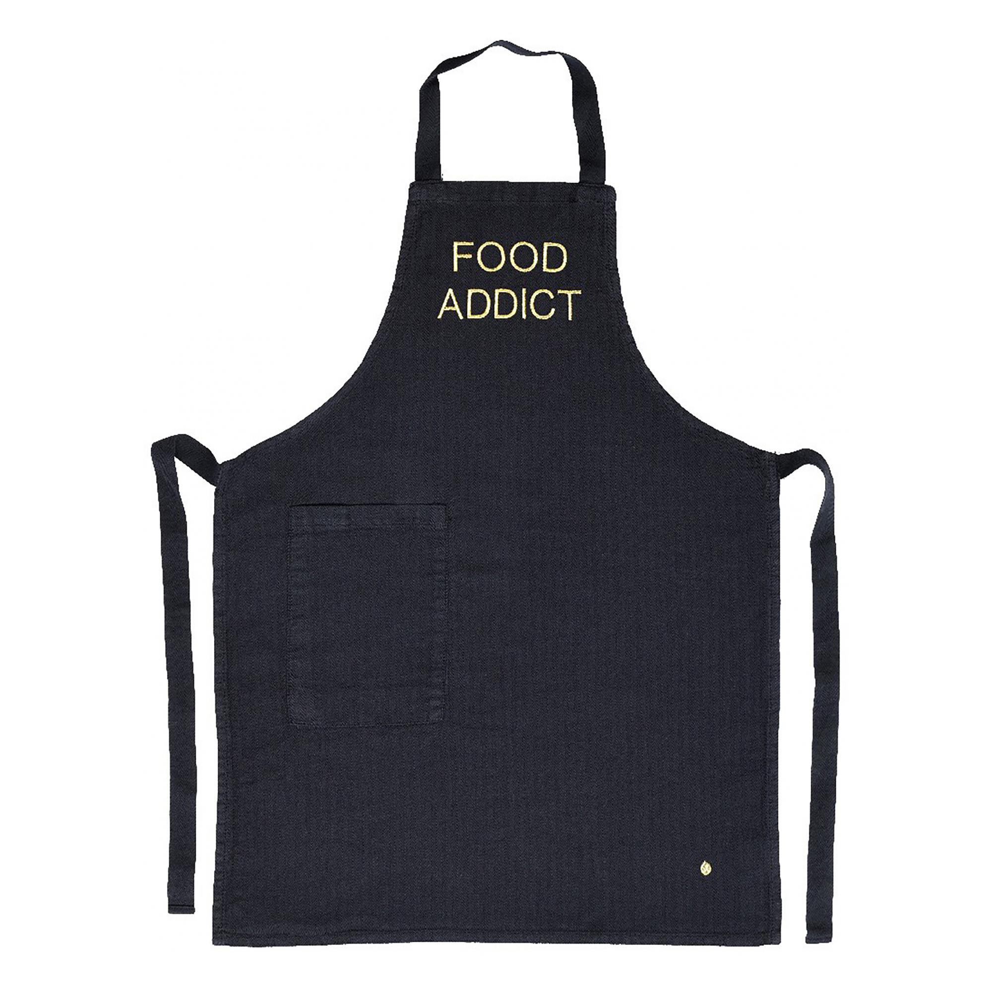 KINDER-KÜCHENSCHÜRZE Marcel Food kaviar 65 x 50 cm - Schwarz, Textil (65/50cm)