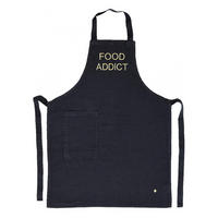 KINDER-KÜCHENSCHÜRZE Marcel Food kaviar 65 x 50 cm - Schwarz, Textil (65/50cm)