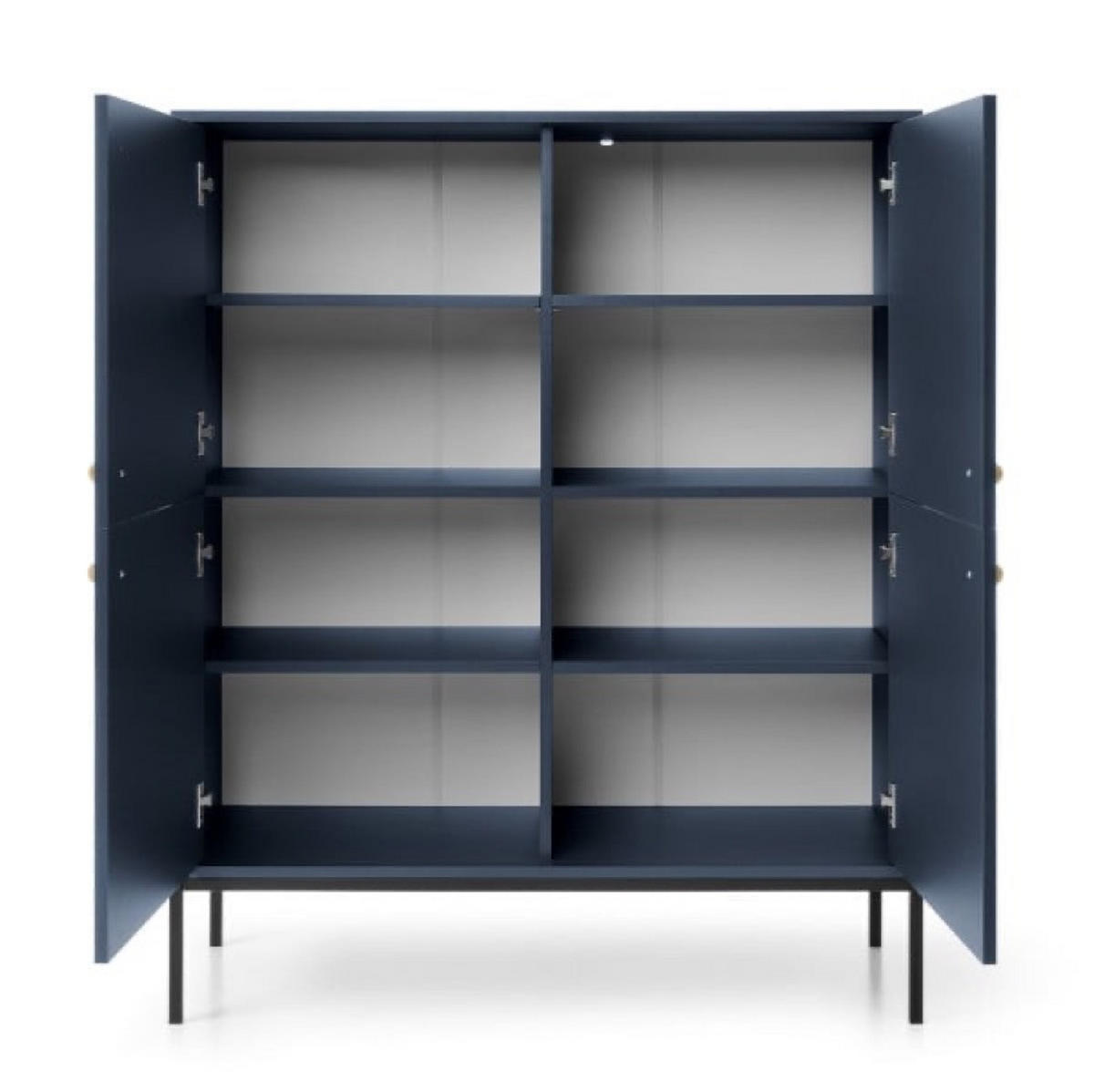 KOMMODE Granat MK104 Mit Schwarzem Gestell - Blau, Holzwerkstoff (103.5/125.5/39cm) - Sepro Meble