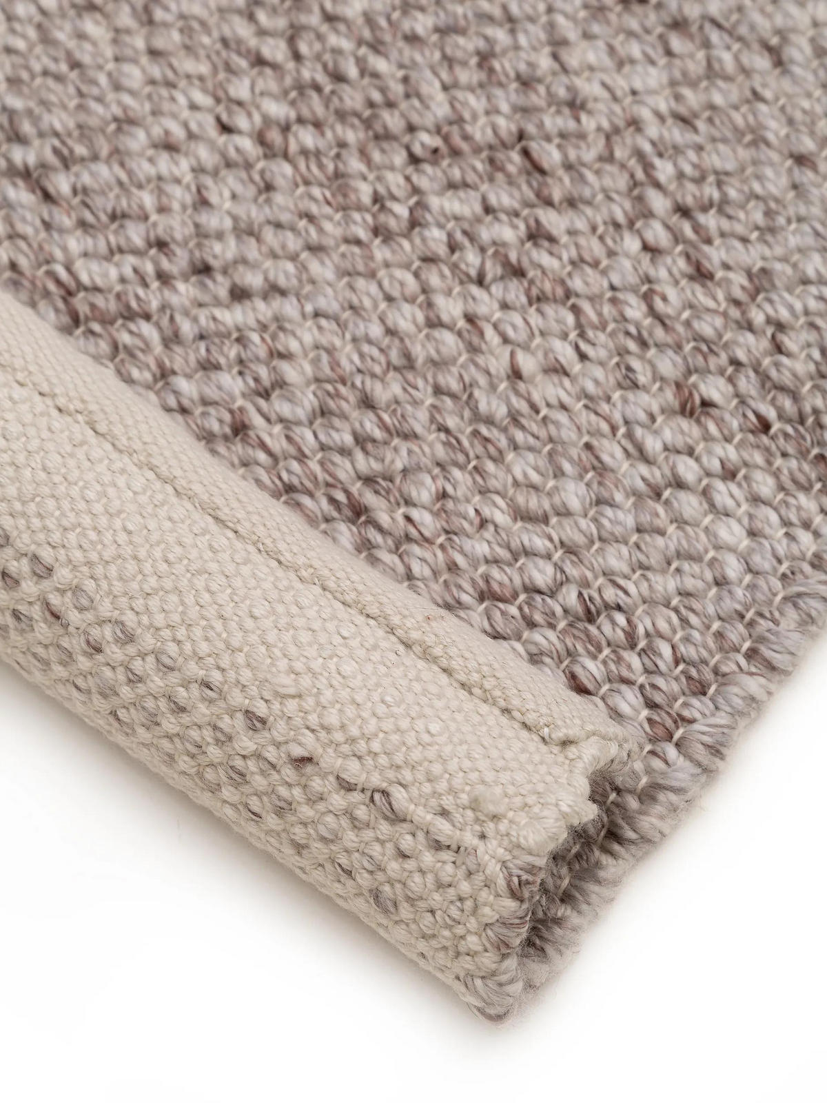 TEPPICH aus recyceltem Material Kiah Cream/Taupe 80x150 cm - Creme, Textil (80/150cm) - benuta Pure