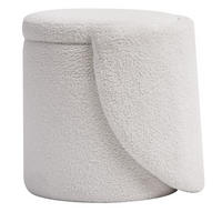 POUF Wolle Weiß - Weiß, Textil (46/78/43cm) - Nordlys