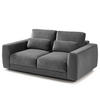 2-SITZER SOFA - Schwarz/Grau, Kunststoff/Textil (182/80/117cm) - home24