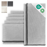 SERVIETTEN aus Halbleinen - Hellgrau, Textil (45/45cm) - Miqio Design