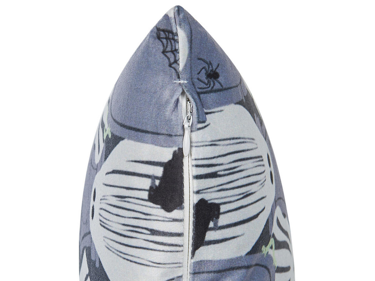 DEKOKISSEN Grau 45/45 cm Fanate - Grau, Textil (45/45cm) - Beliani