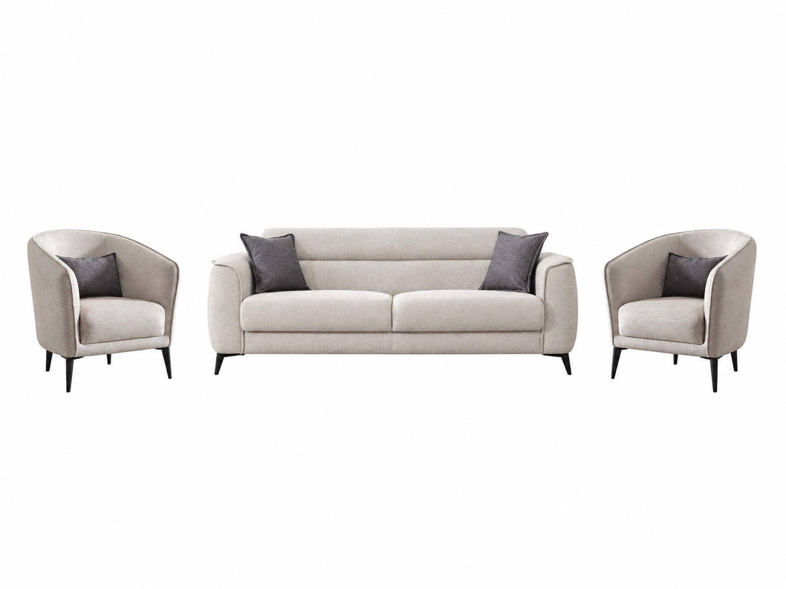 XXXLutz Sitzgarnitur Beige 237x87x98 cm