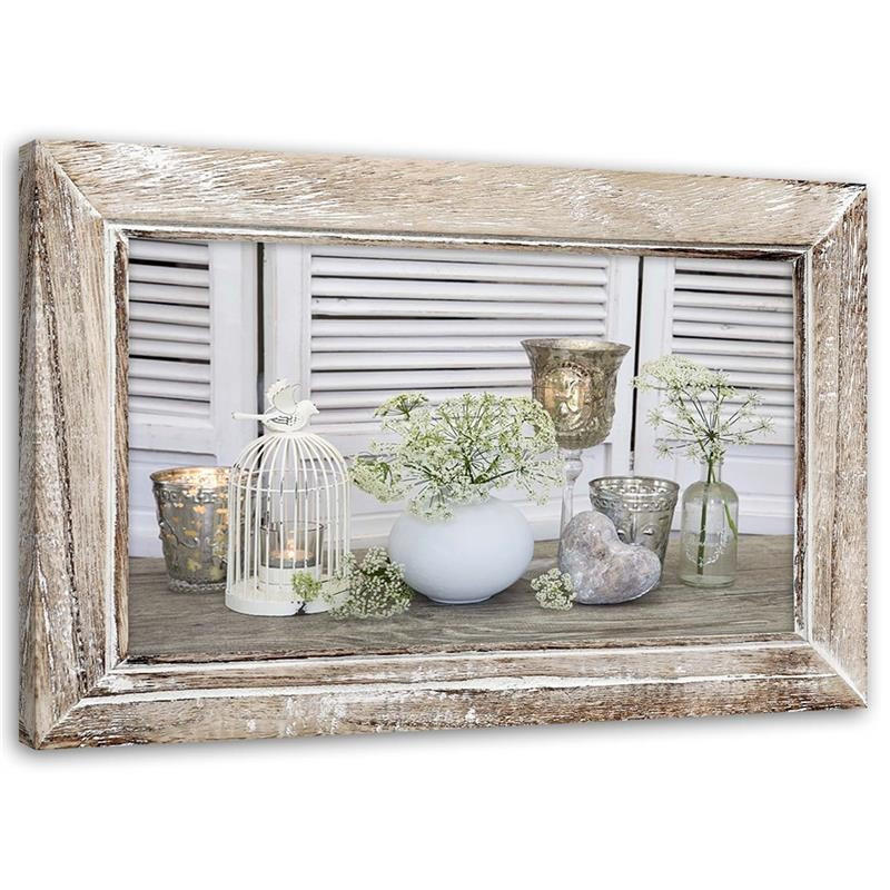 Feeby Leinwandbild Beige 90x60 cm