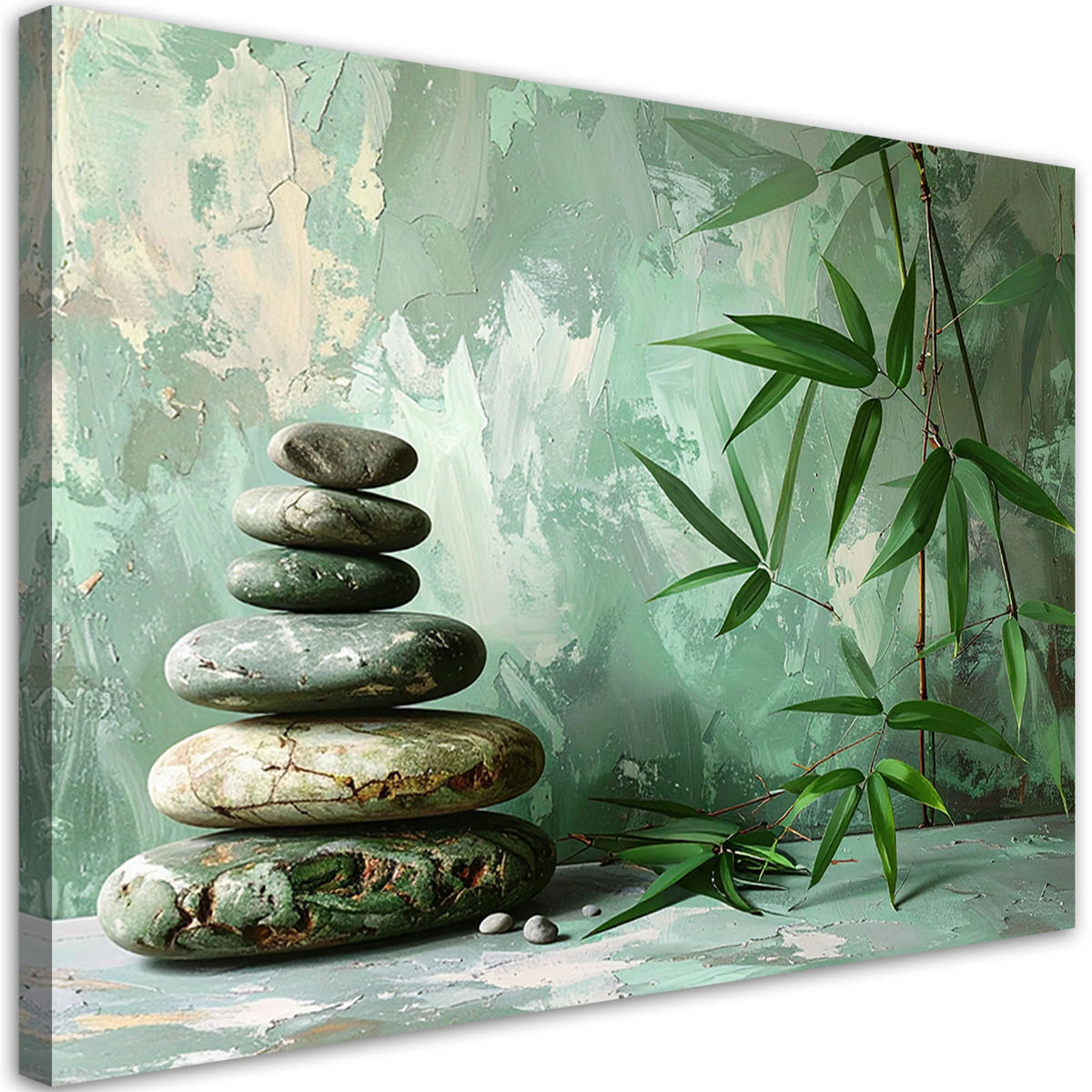 LEINWANDBILD Zen und Orientalisch 120x80cm - Grün, Textil (120/80cm) - Feeby