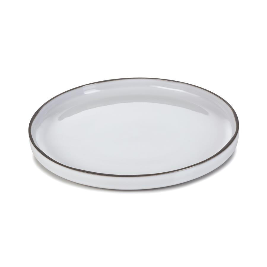 TELLER FLACHER CARACTERE 26 cm Kumuluswolke weiss - Weiß, Keramik (26cm) - Revol Porcelaine France
