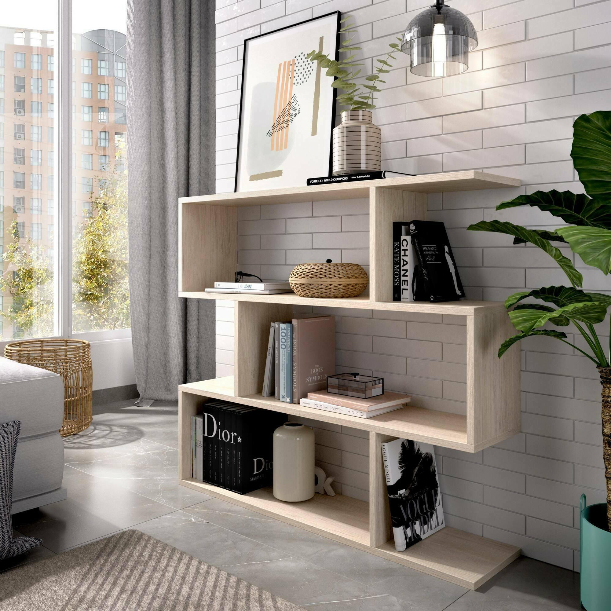 BÜCHERREGAL Eiche 25/110/96 cm - Braun, Holzwerkstoff (110/96/25cm) - DMORA