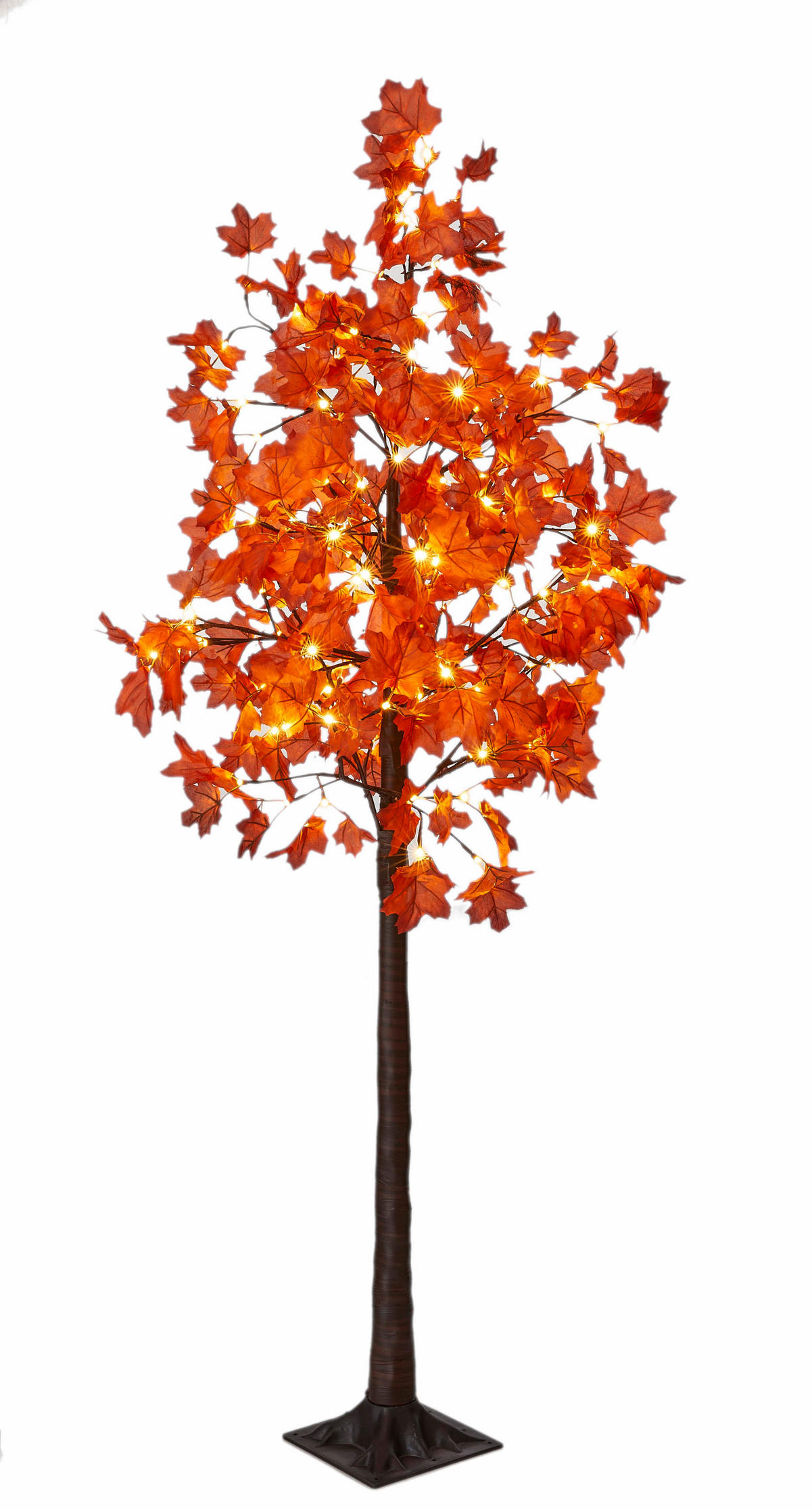 LED-HERBSTBAUM - 180cm hoch mit 120 warmweißen LEDs, elastischen Zweigen und Timerfunktion für Innen- und Außenbereich - Weiß, Kunststoff (21.5/21.5/185cm) - Northpoint