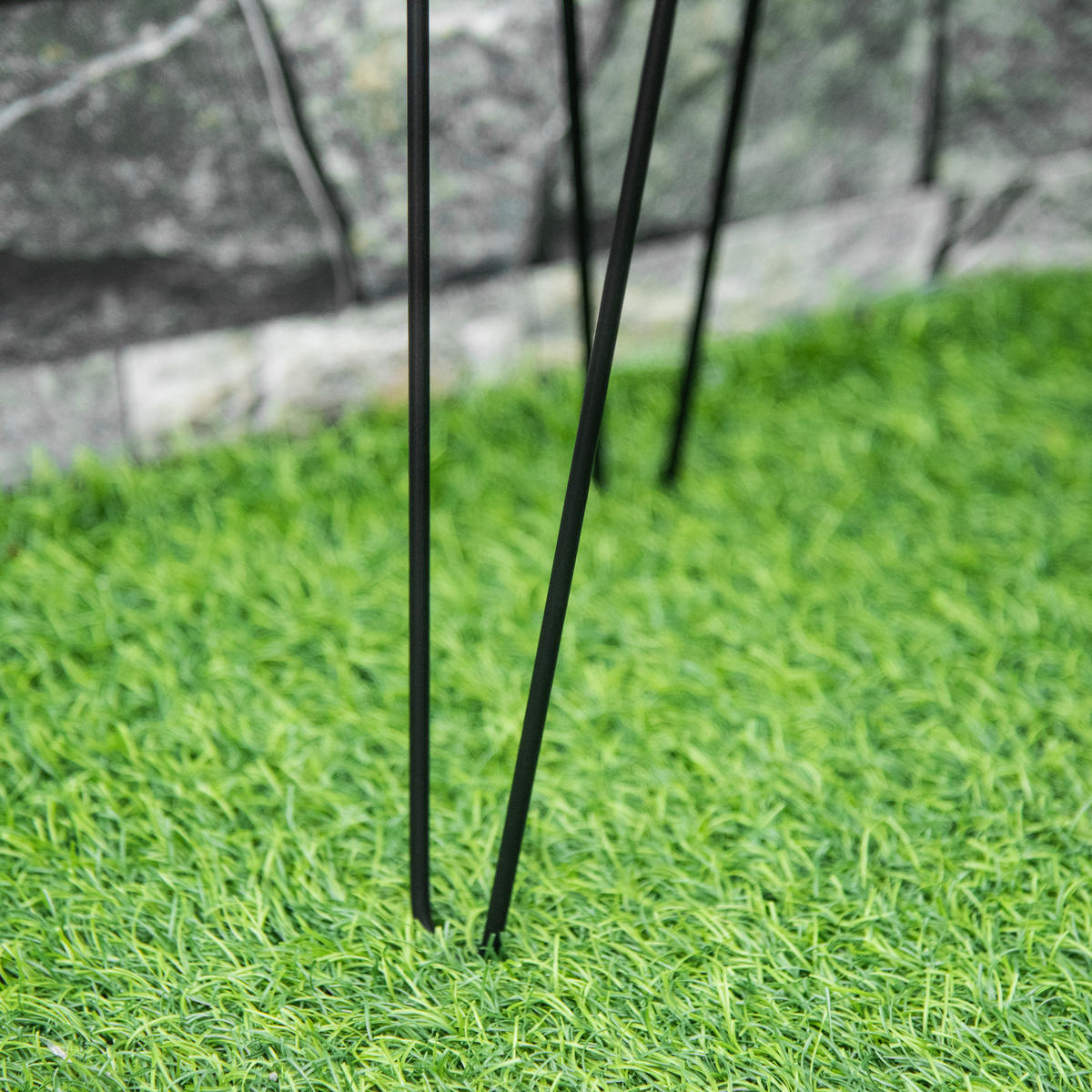 BLUMENSTÄNDER, Stahl, Schwarz - Schwarz, Metall (23/42/26cm) - Outsunny