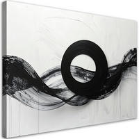 LEINWANDBILD Abstraktion 45x30cm - Schwarz, Textil (45/30cm) - Feeby