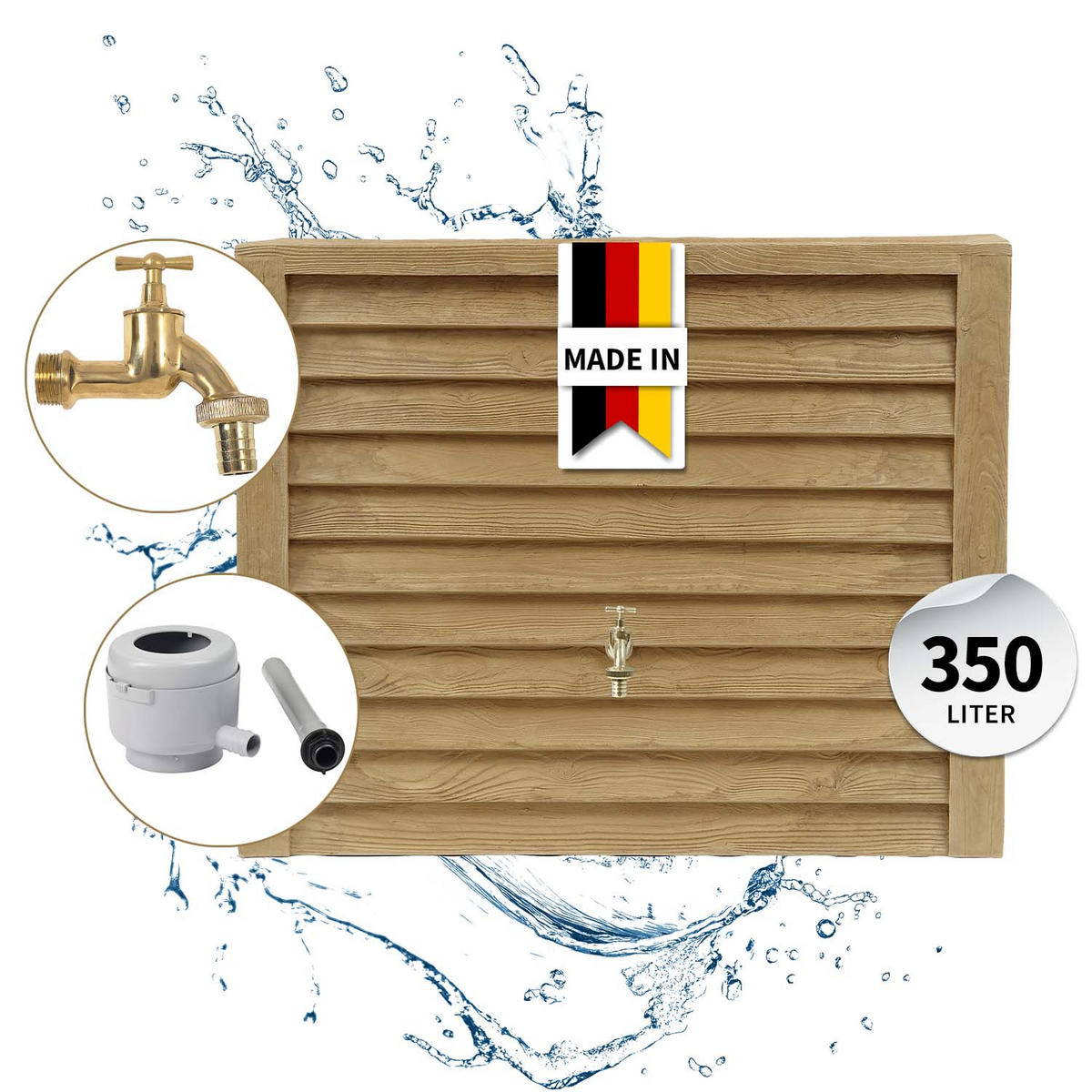 Y Wandtank Komplett-Set 350 L light - Braun, Kunststoff (40/100/124cm) - GARANTIA