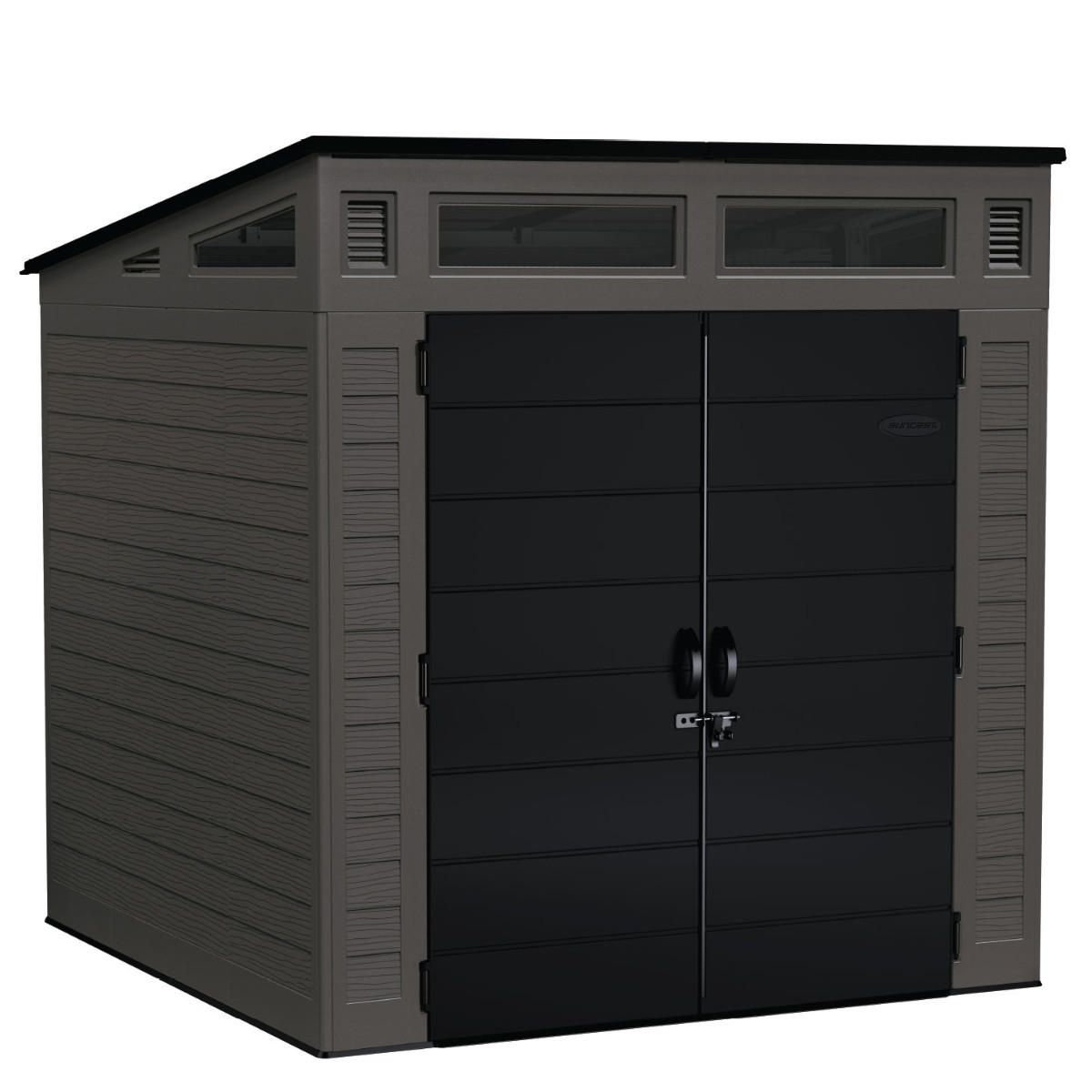 GERÄTEHAUS 220 × 222 × 227 cm , 9 m³ Stauraum, Doppeltür 152 x 183 cm, anthrazit mit schwarzem Dach - Grau, Kunststoff (126/41/230cm) - Suncast