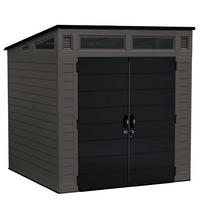 GERÄTEHAUS 220 × 222 × 227 cm , 9 m³ Stauraum, Doppeltür 152 x 183 cm, anthrazit mit schwarzem Dach - Grau, Kunststoff (126/41/230cm) - Suncast