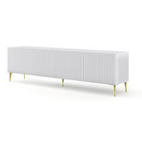 TV-LOWBOARD WEIß - Goldfarben/Weiß, Holzwerkstoff (200/56/42cm) - FURNLUX