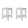NACHTTISCH 2er Set Kiefer weiß 47/38/32 cm - Weiß, Holz (30/47/32cm) - Homestyle4u