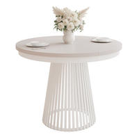 AUSZIEHTISCH AUREA 100-180/75 cm, Weiß / Kaschmir - Kaschmir/Weiß, Holzwerkstoff/Metall (100/100/75cm) - Idohome