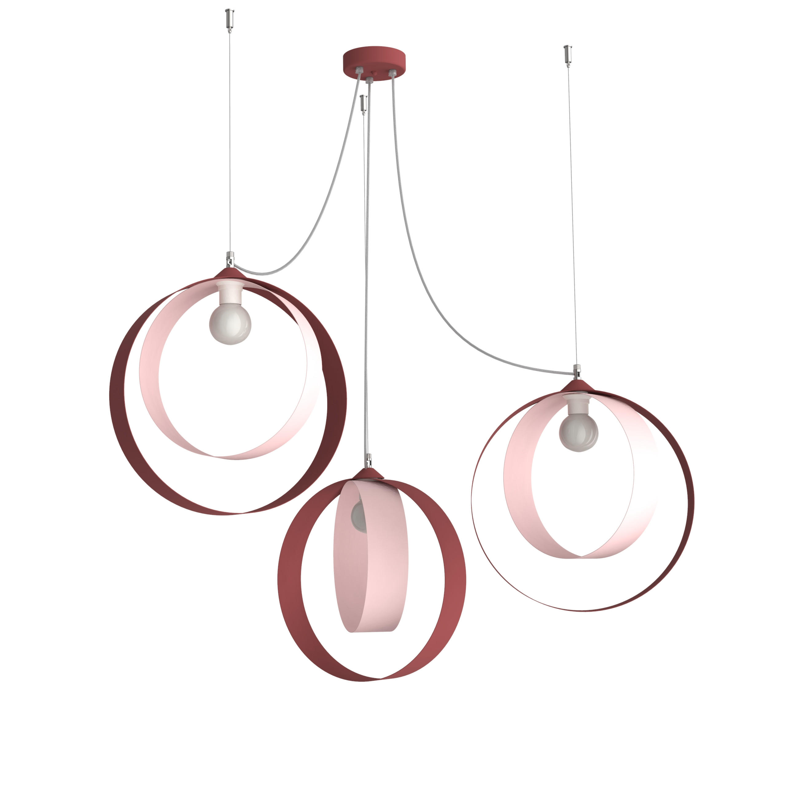 HÄNGELEUCHTE - Rot, Metall (40/40/120cm) - Lumicom