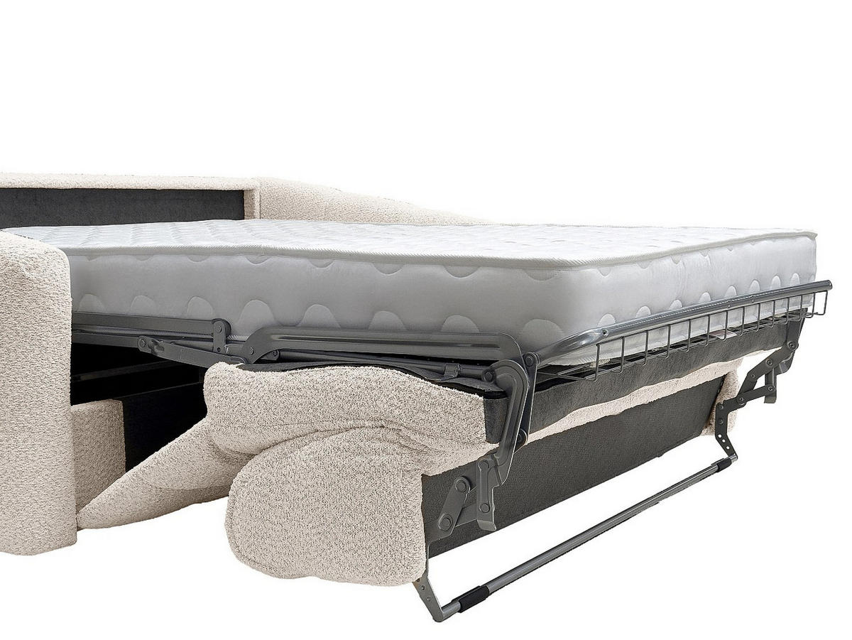 SCHLAFSOFA - 4 Personen - stoff - beige Retuna - Beige, Textil (220/90/208cm) - Vente-Unique