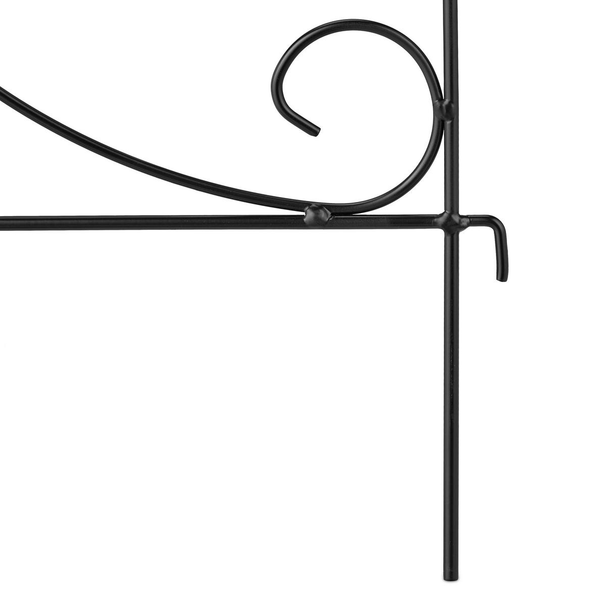 6XBEETZAUN - Schwarz, Metall (55/43/1cm) - Relaxdays