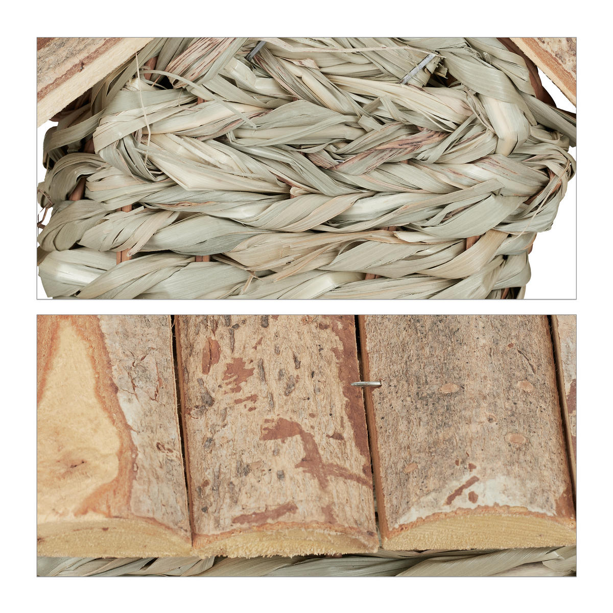 VOGELHAUS - Multicolor, Holz/Textil (13.5/20/16cm) - Relaxdays