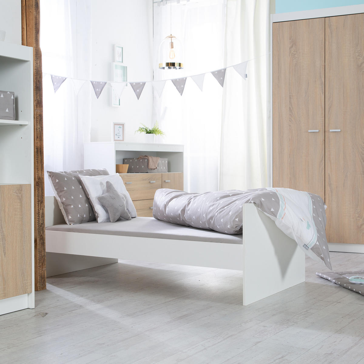 BABYBETT Gabriella 70 x 140 cm - Weiß, Holzwerkstoff (70/140cm) - Roba