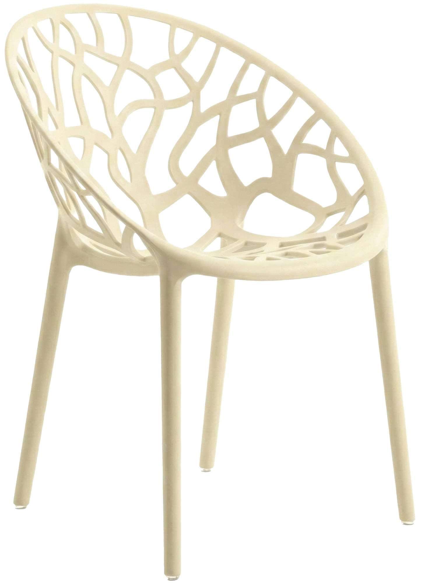 GARTENSTUHL Kunststoff Creme - Creme, Kunststoff (59/80/60cm) - CLP