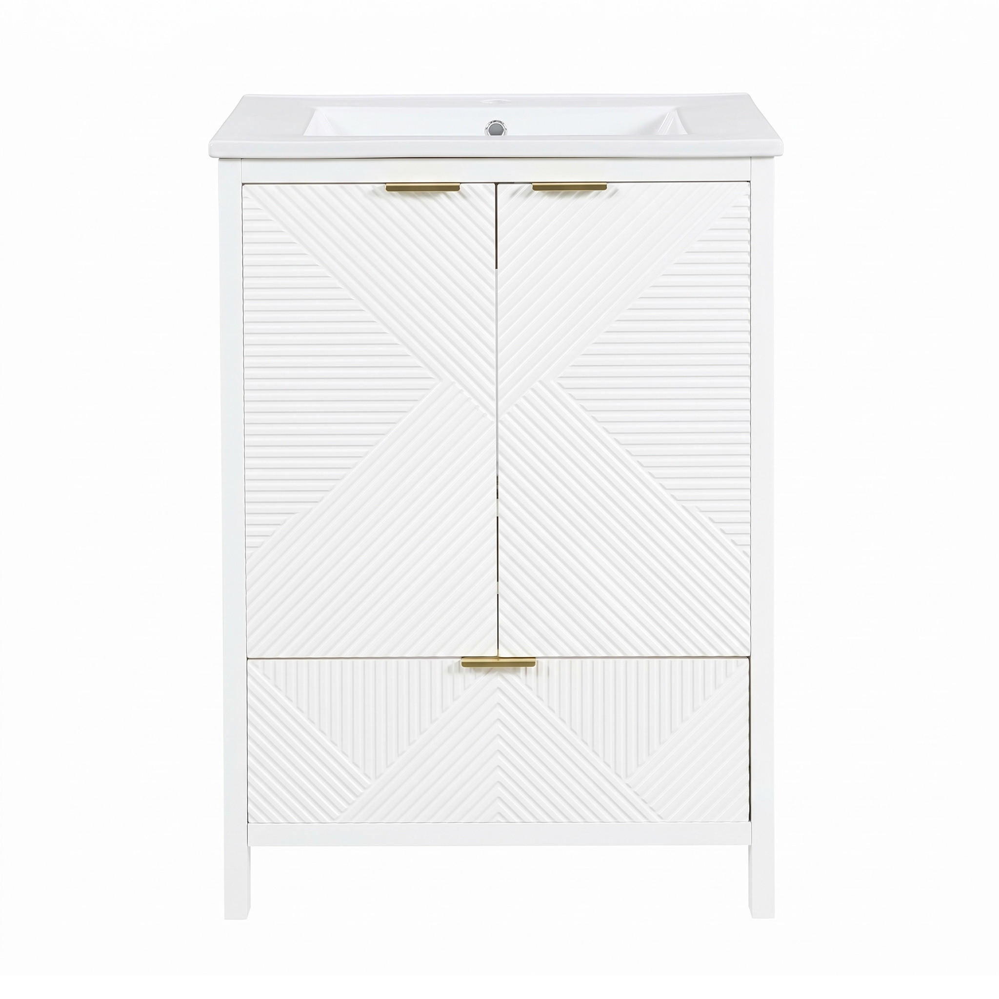 Urban Meuble Bad-Waschtischunterschrank Weiß 61x87x47 cm