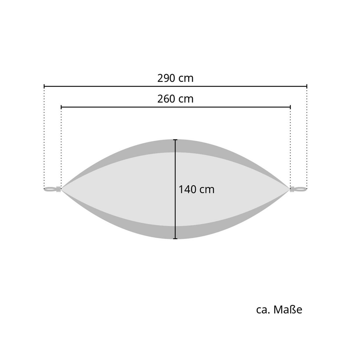 HÄNGEMATTE Camping Grau - Grau, Textil (140/1/270cm) - SVITA