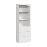 KNIHOVNA Les - bílá, kompozitní dřevo (60/180/35cm) - [en.casa]
