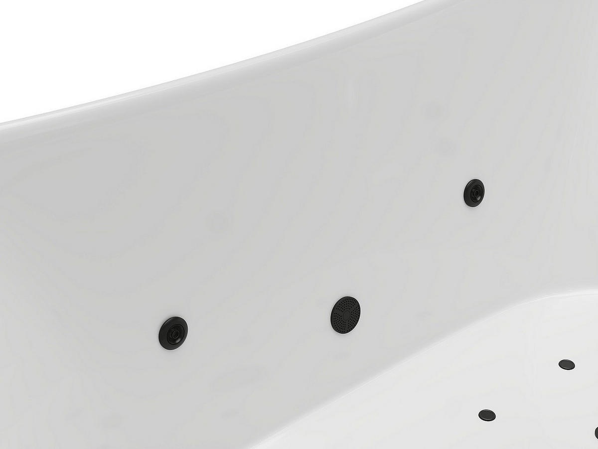 WHIRLPOOLBADEWANNE - 1 Person - acryl - weiß Bolaza - Weiß, Kunststoff (180/74/80cm) - Vente-Unique