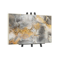 GEMÄLDE Harmonie von Gold und Silber II Schattenfugenrahmen Beige 140x100 cm - Beige, Holz (140/100cm) - YS-art gallery