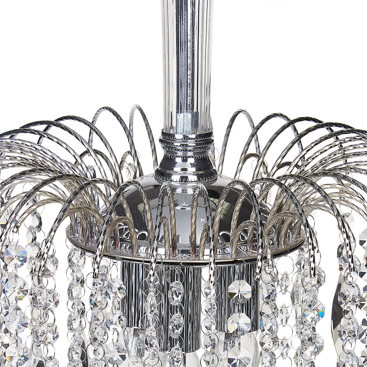 KRONLEUCHTER Orara 27/34/157 cm - Silberfarben, Metall (27/34/157cm) - Beliani