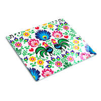 GLASPLATTE 60x52 cm Ethnisches Muster - Multicolor, Glas (60/0.4/52cm) - TULUP