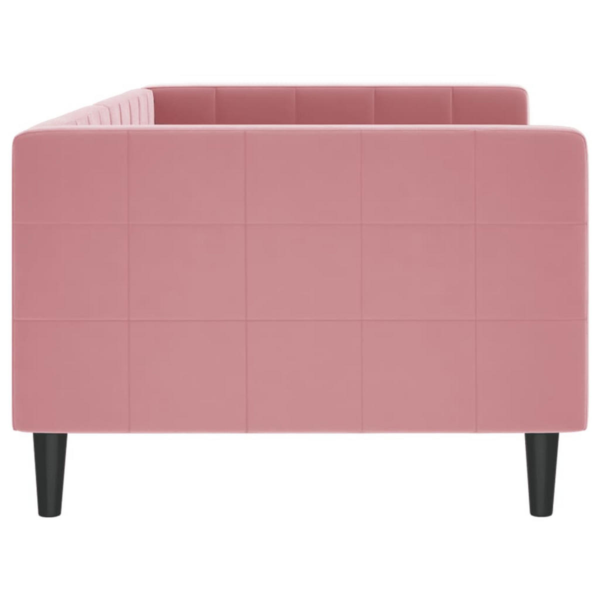 TAGESBETT Rosa 90/200 Cm Samt - Rosa, Textil (90/200cm) - vidaXL