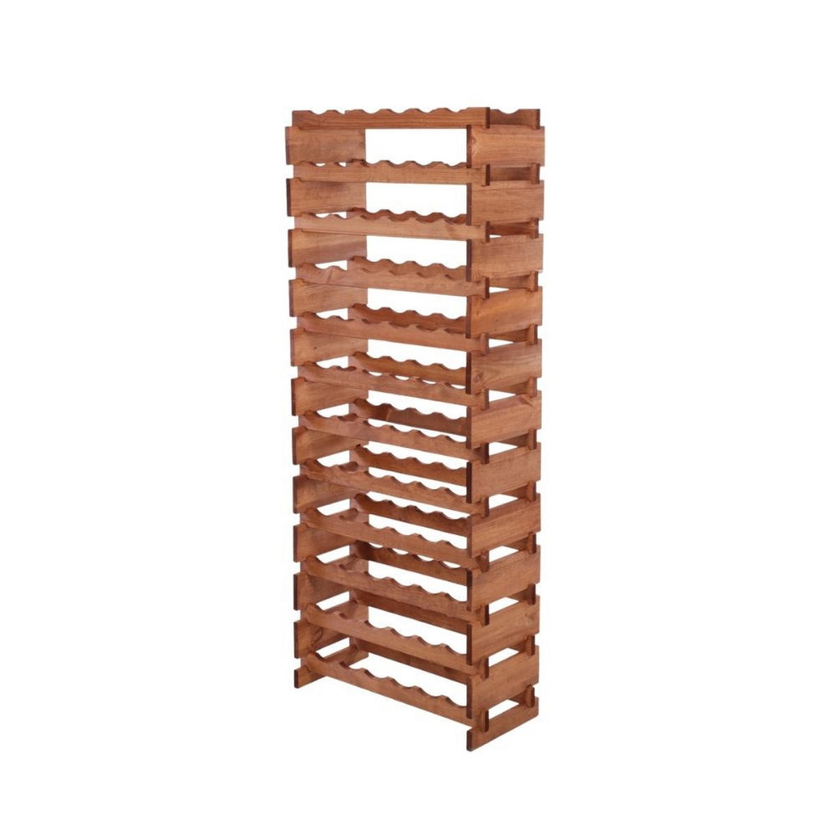 WEINREGAL VINOTECA FLEX PRO HxBxT 163x65x28cm 72 Flaschen auf 12 Ebenen Braun geölt - Braun, Holz (65/163/28cm) - PROREGAL