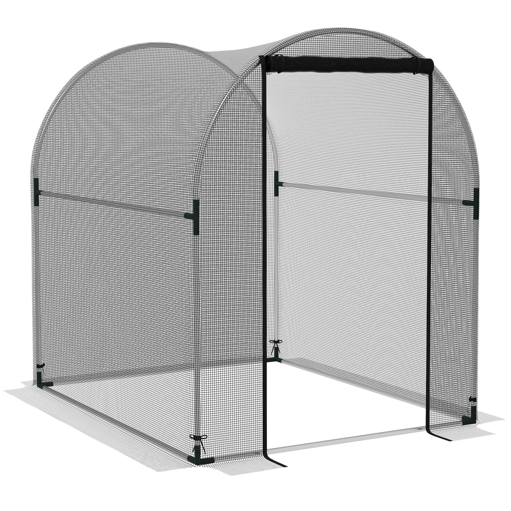 INSEKTENSCHUTZNETZ 1,2 x 1,5 m, für Garten, Balkon, HDPE, Schwarz - Schwarz, Metall (120/146/150cm) - Outsunny