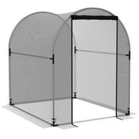 INSEKTENSCHUTZNETZ 1,2 x 1,5 m, für Garten, Balkon, HDPE, Schwarz - Schwarz, Metall (120/146/150cm) - Outsunny