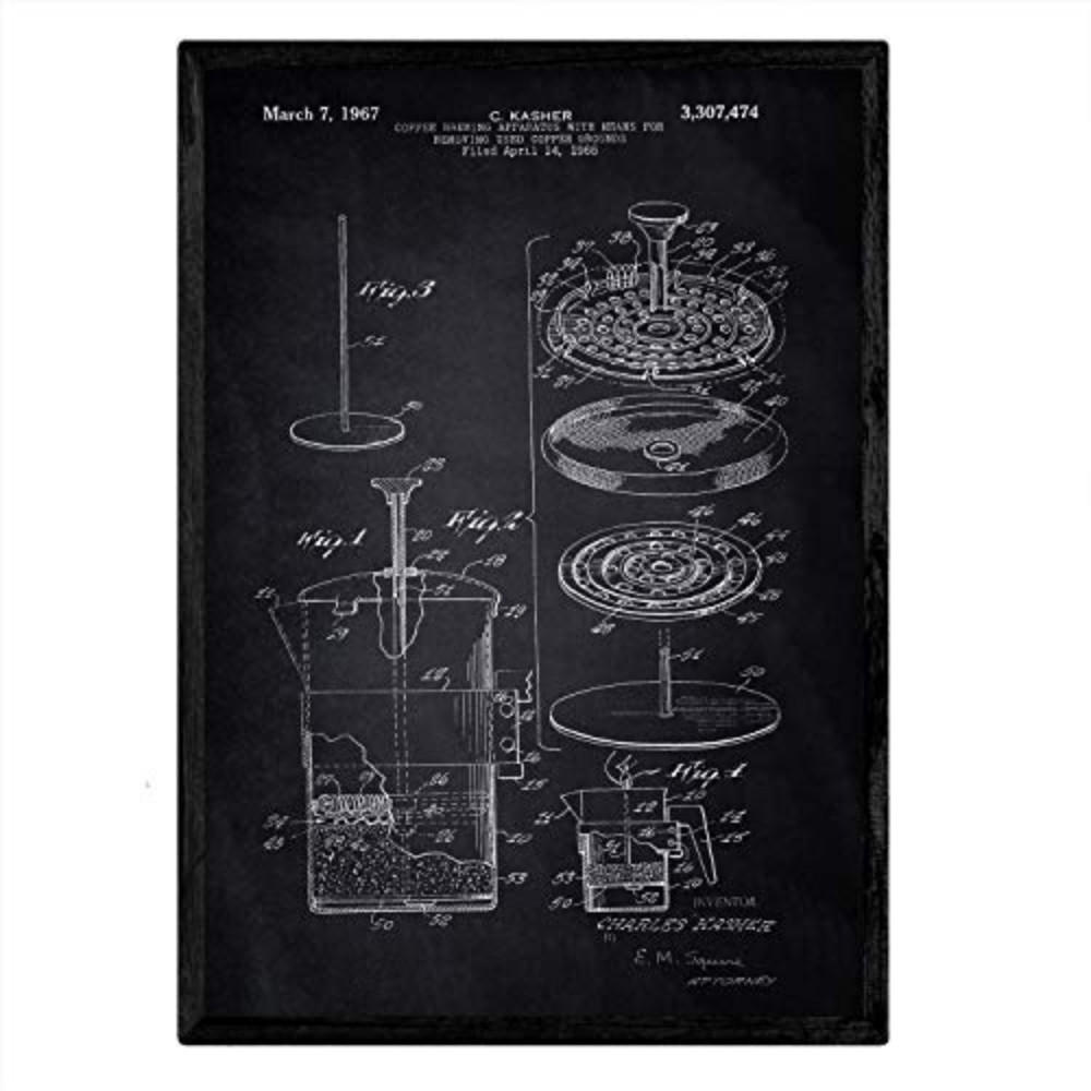 POSTER Kaffee Patent 3 A3 Rahmenlos - Klar, Papier (29.7/5/42cm) - Nacnic
